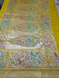 Tussar Georgette  - Gold