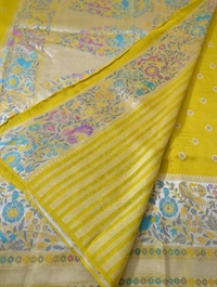 Tussar Georgette  - Gold