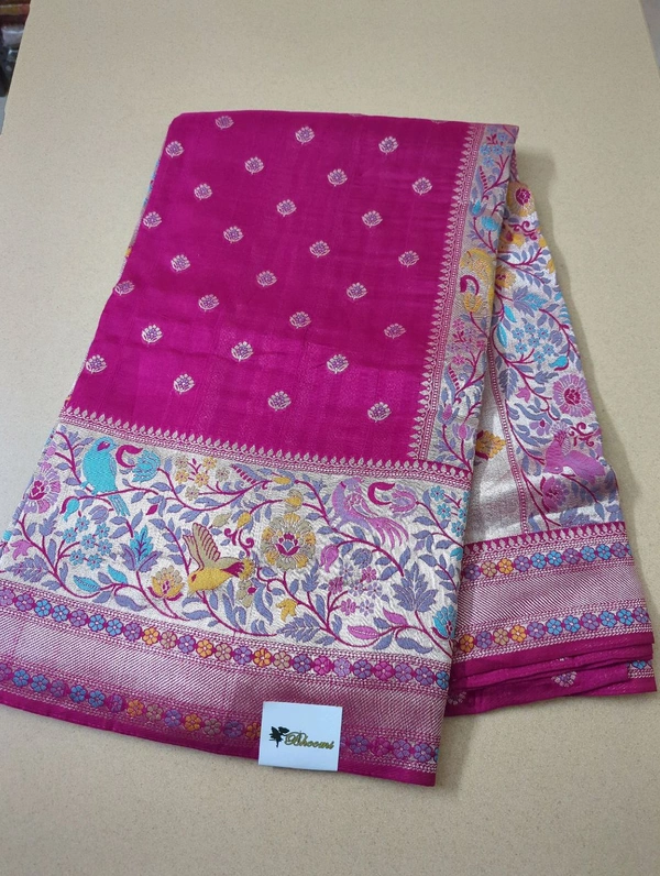 Tussar Georgette  - pink