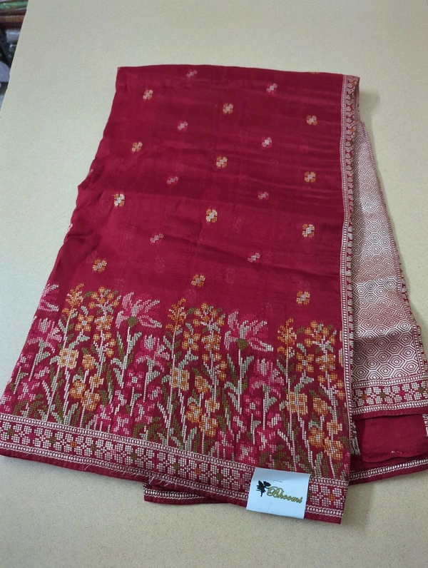 Tusser Georgette Offer - red