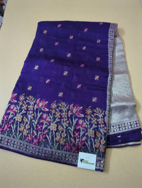 Tusser Georgette Offer - Pigment Indigo