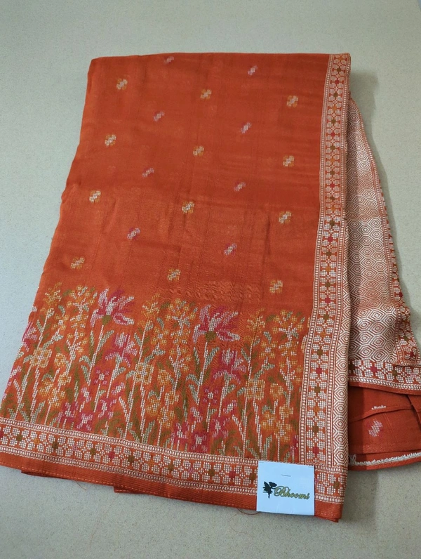 Tusser Georgette Offer - orange