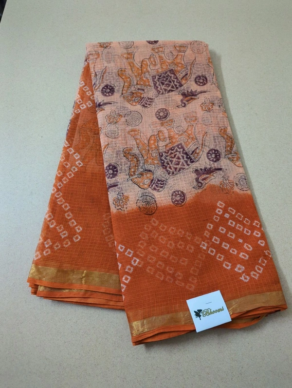 Pure Cotton Kota - orange