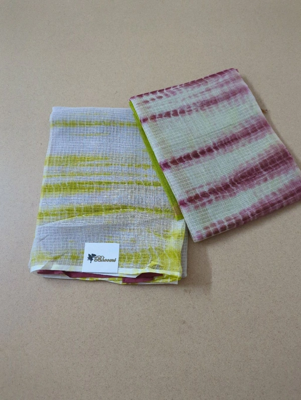Pure Cotton Kota Block - Green Yellow