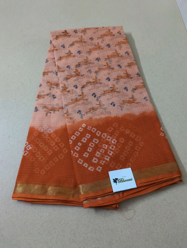Pure Cotton Kota  - orange