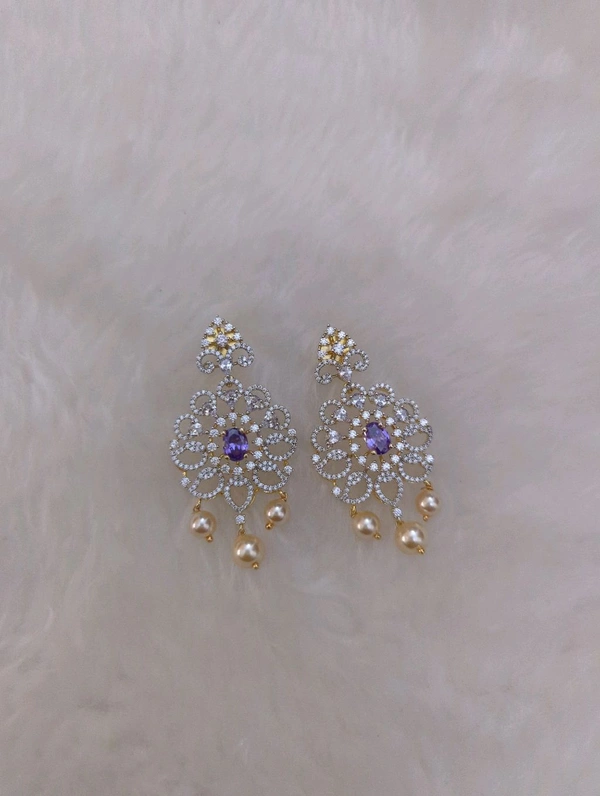 Diamond Replica Pendant With Eartops - Vz