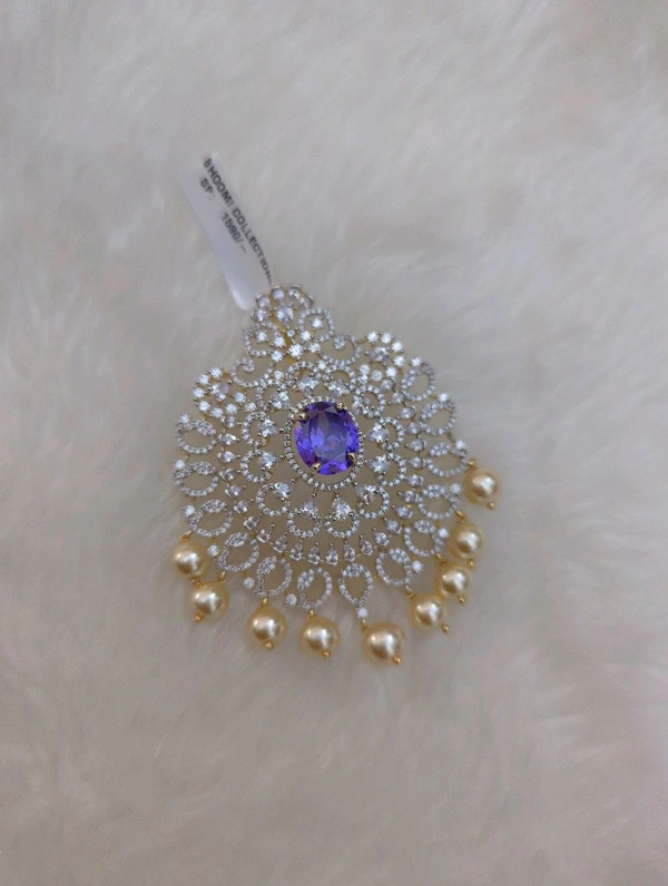 Diamond Replica Pendant With Eartops - Vz