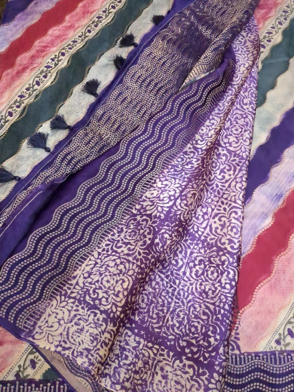 Pure Mushru With Block Print - Seance 3