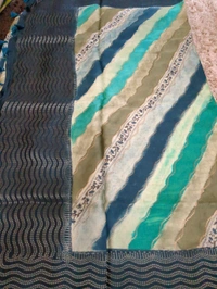 Pure Mushru With Block Print - Sherpa Blue 7