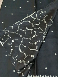 Soft Satin Tusser - Black