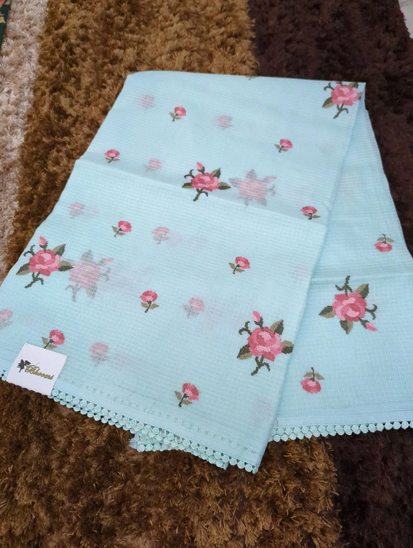 Kota Embroidery  - sky blue