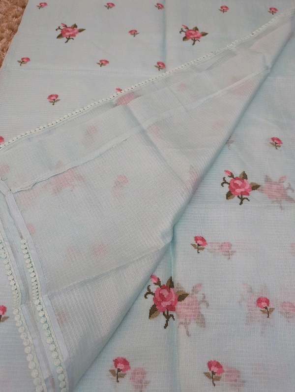Kota Embroidery  - sky blue