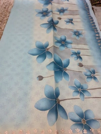 Kota With Pita Work - sky blue