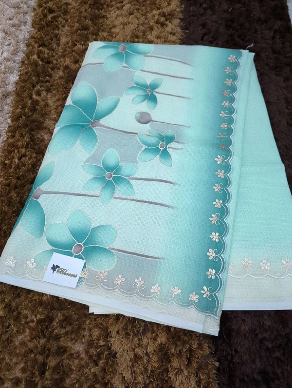 Kota With Pita Work - Eastern Blue
