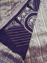 Pure Tissue With Designer Blouse  - Wisteria