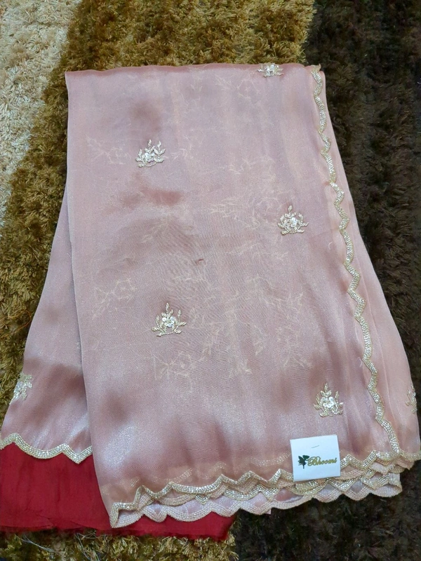 Pure Georgette Tissue  - Bright Red