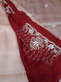 Pure Georgette Tissue  - Bright Red