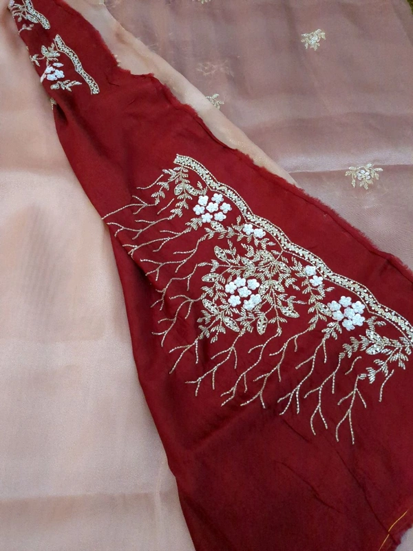 Pure Georgette Tissue  - Bright Red