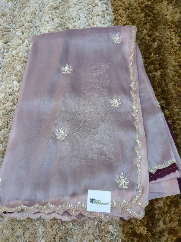 Pure Georgette Tissue  - Purple
