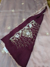 Pure Georgette Tissue  - Purple