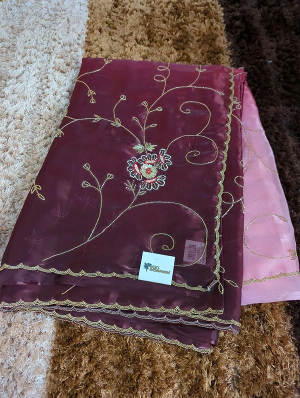 Georgette Organza - Maroon