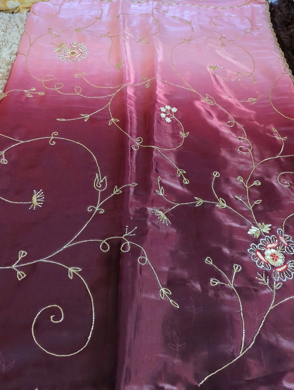 Georgette Organza - Maroon