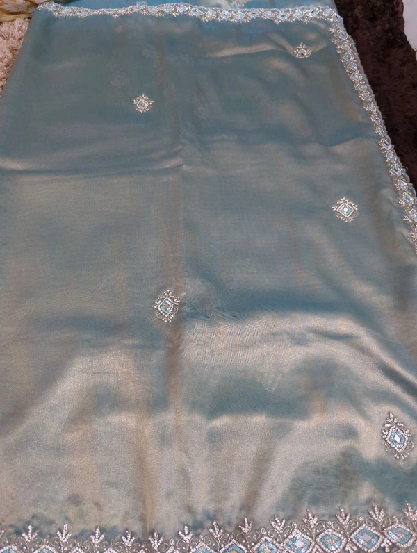 Pure Tissue With Hand Work - Jungle Mist