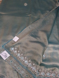 Pure Tissue With Hand Work - Jungle Mist