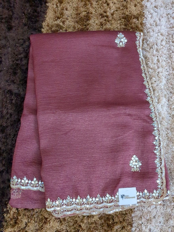Candy Crush With Muggam Work  - Maroon