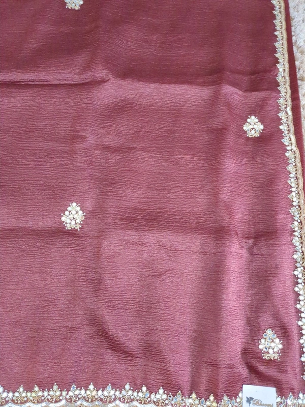 Candy Crush With Muggam Work  - Maroon