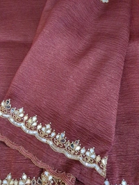 Candy Crush With Muggam Work  - Maroon
