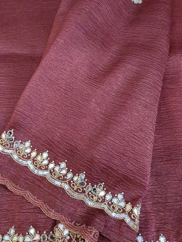 Candy Crush With Muggam Work  - Maroon