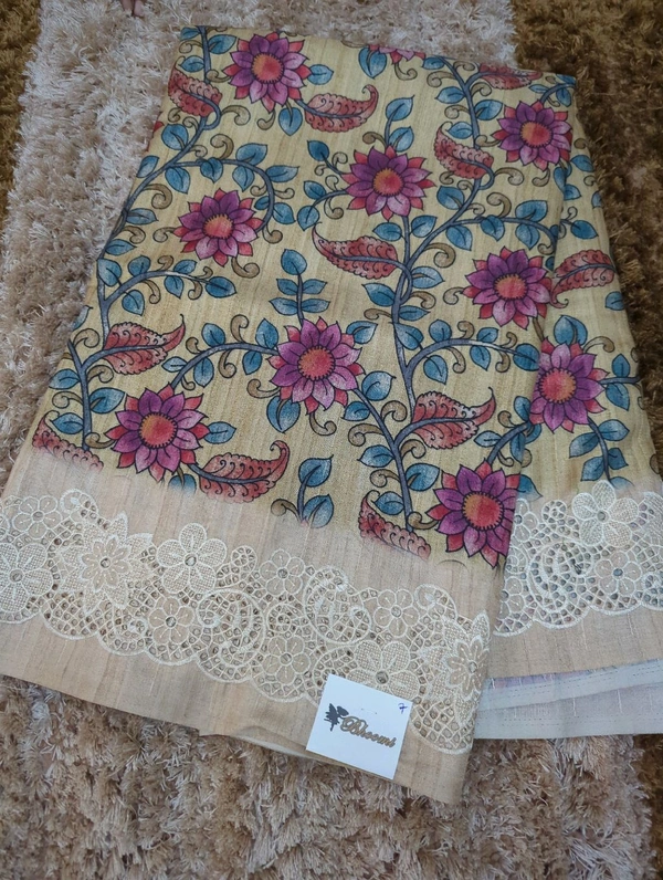Tusser Embroidery  - Buttermilk 7