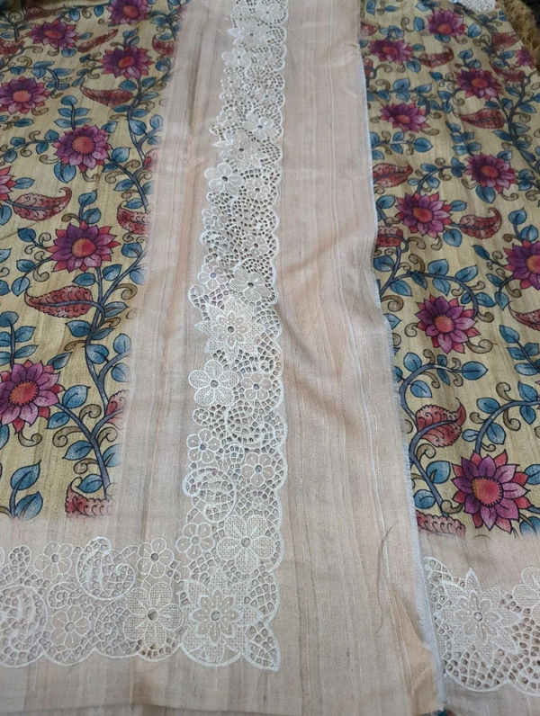 Tusser Embroidery  - Buttermilk 7