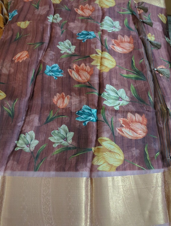 Organza Weaving Digital - Brown 1
