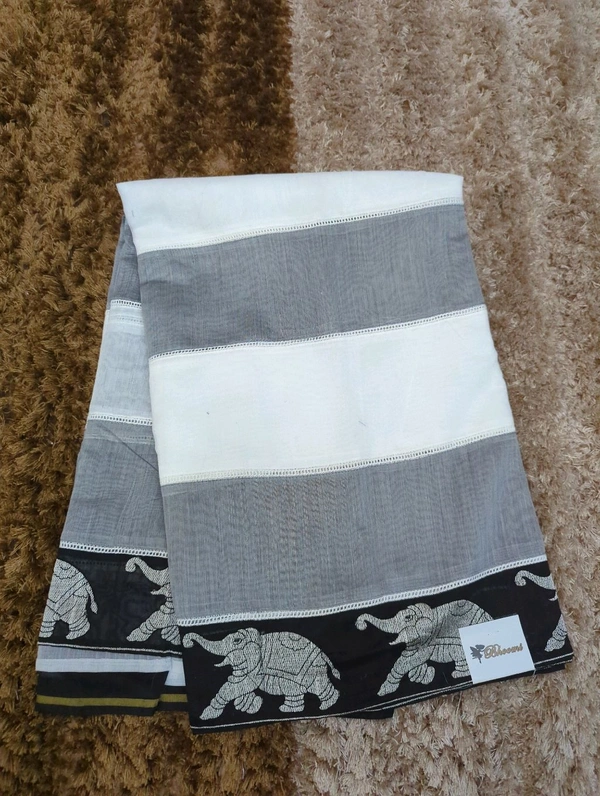 Chanderi Embroidery  - Black