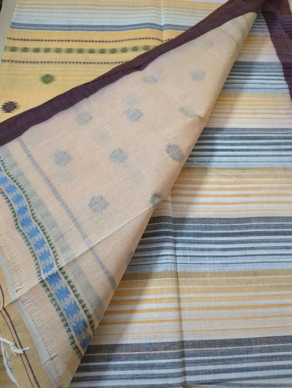 Pure Bengal Cotton  - Yellow Orange