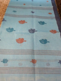Pure Bengal Cotton  - sky blue