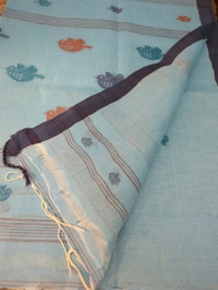 Pure Bengal Cotton  - sky blue