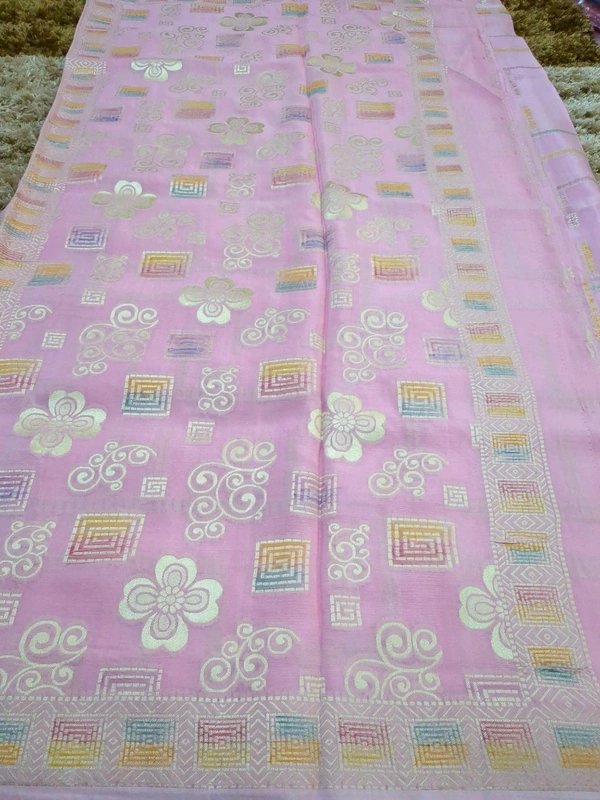 Pure Chinnon Weaving  - Pink Laceb1