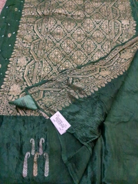 Tusser  Mango With Mushru Boardes  - pink