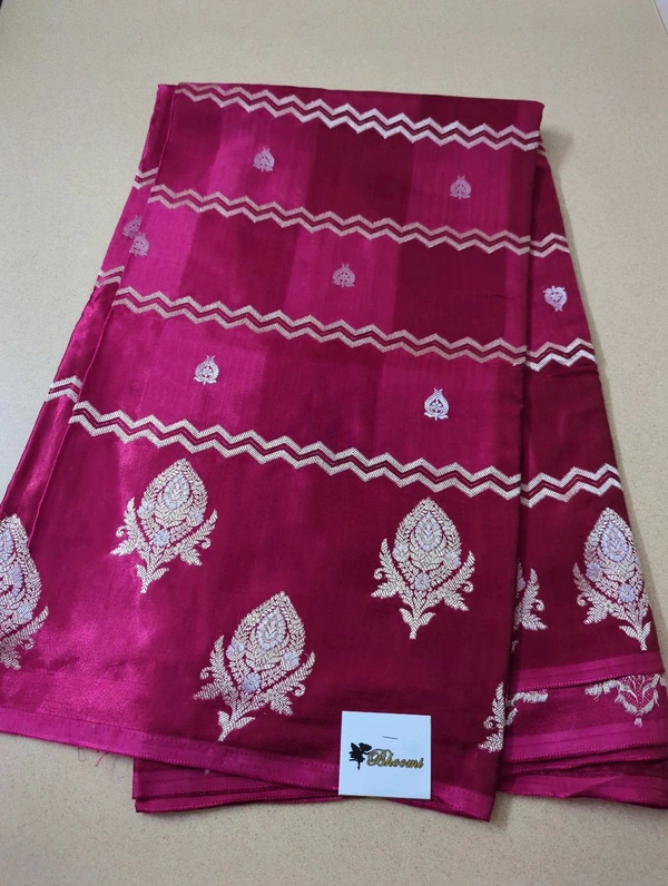 Mushru With Paithani Border  - pink