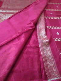 Mushru With Paithani Border  - pink