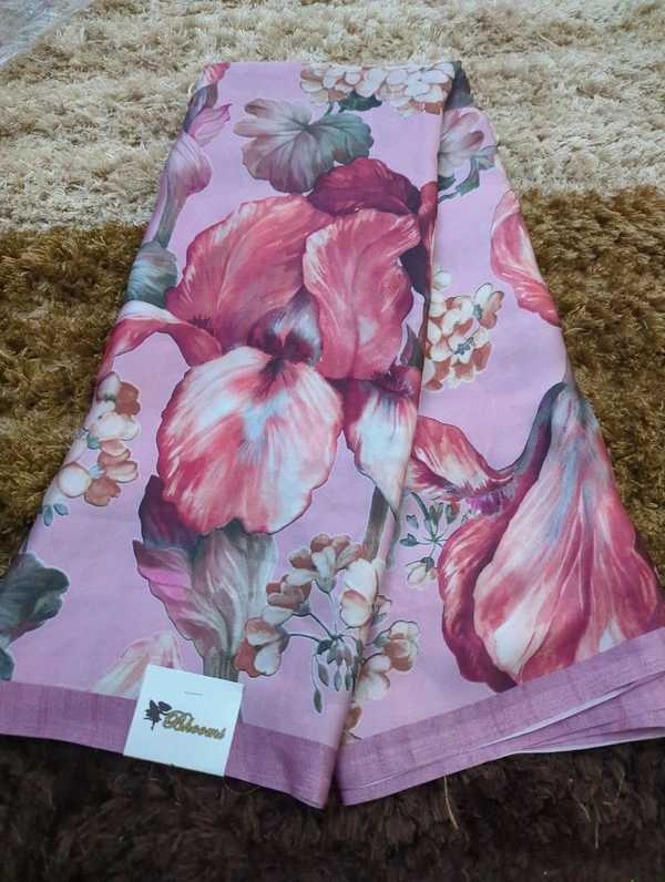 Pure Model Silk With Block - Pink Lace