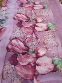 Pure Model Silk With Block - Pink Lace