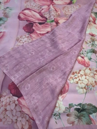 Pure Model Silk With Block - Pink Lace