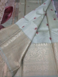 Pure Handloom Kora Digital  - Tasman