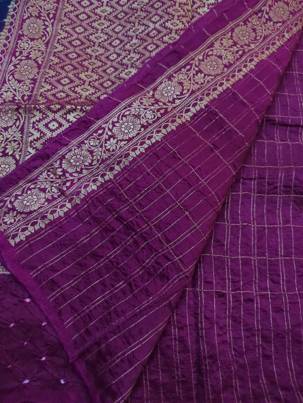 Pure Mango Tusser Meena - Dark Blue