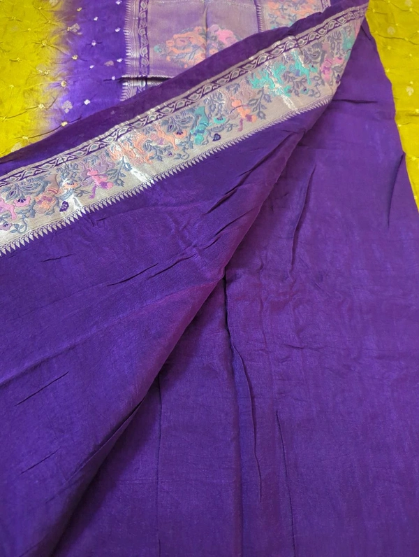 Pure Mango Tusser Paithani  - Rio Grande