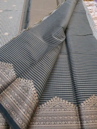 Soft Chanderi Weaving  - Black
